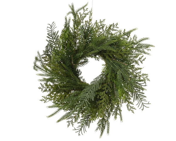 WIANEK Z RÓŻNYCH GAŁĄZEK 40 cm - głęboka zieleń i naturalny wygląd w nowoczesnym wydaniu