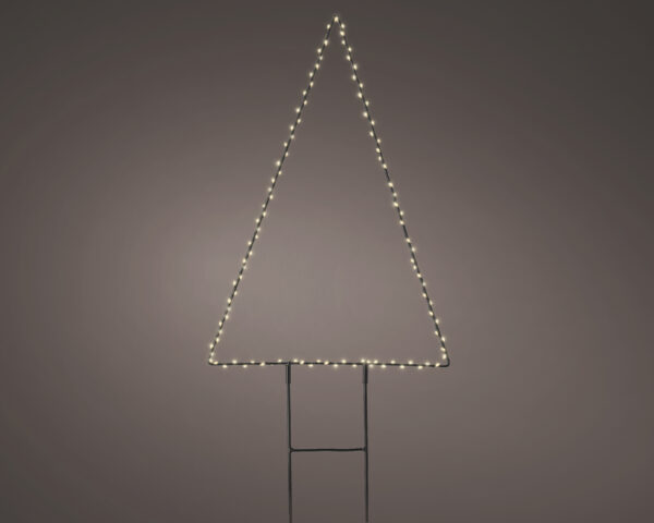 MINIMALISTYCZNA CHOINKA LED STOJĄCA 47 CM – DEKORACJA ZEWNĘTRZNA CIEPŁA BIEL