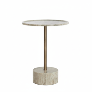 MARMUROWY STOLIK POMOCNICZY – ELEGANCJA W FORMIE M MARMUROWY STOLIK POMOCNICZY – ELEGANCJA W FORMIE M