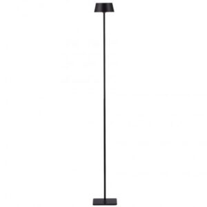 LAMPA PODŁOGOWA LED CZARNA – NOWOCZESNA LAMPA STOJĄCA DO SALONU, SYPIALNI I TARASU