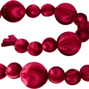 WELUROWY ŁAŃCUCH DEKORACYJNY 180 CM – BURGUND