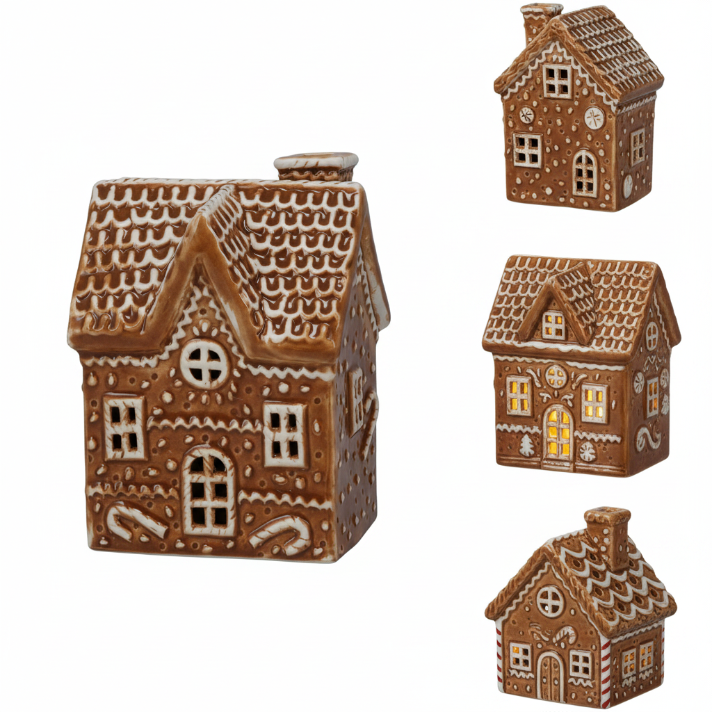 DOMEK PIERNIKOWY Z PODŚWIETLENIEM 12CM DOMEK PIERNIKOWY Z PODŚWIETLENIEM 12CM
